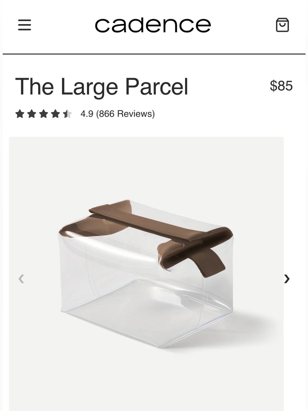 BRAND NEW • Cadance • Large Parcel • Chestnut